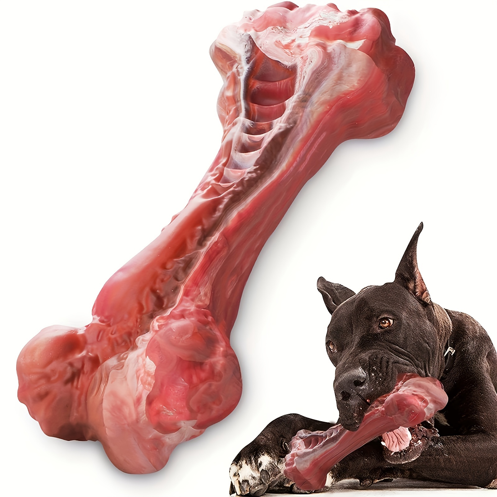 Silicone Dog Bite Toy, Natural - Indestructible Dog Chew Toy 评论和价格