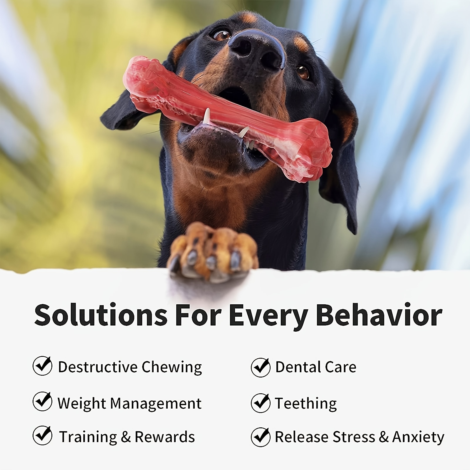 Silicone Dog Bite Toy, Natural - Indestructible Dog Chew Toy 评论和价格