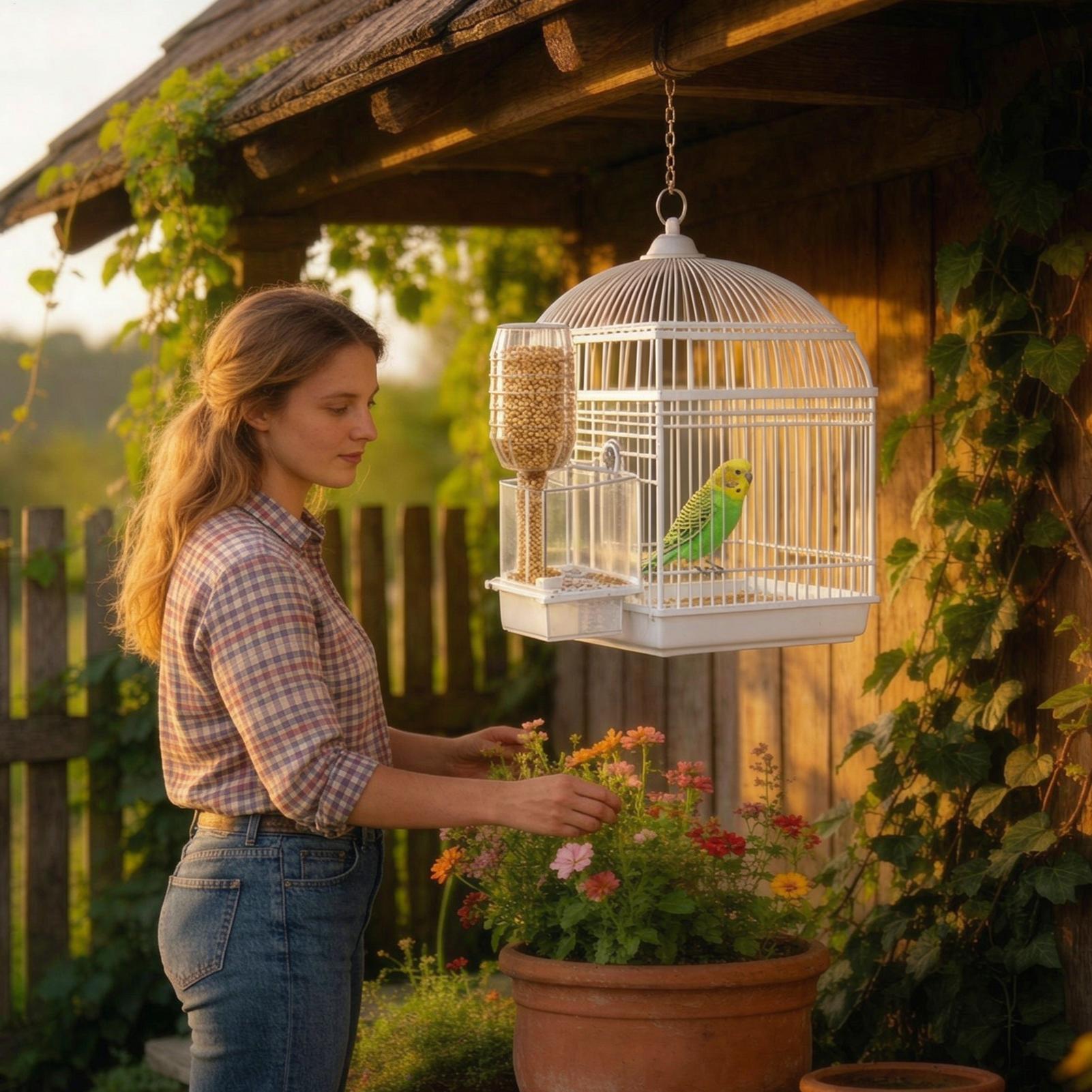 Automatic Bird Feeder For Cage - Pet Feeders 评论和价格