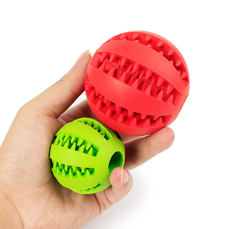 Pet Dog Rubber Chew Toy Ball T - Rubber Treat Dispensing Dog Toy 评论和价格