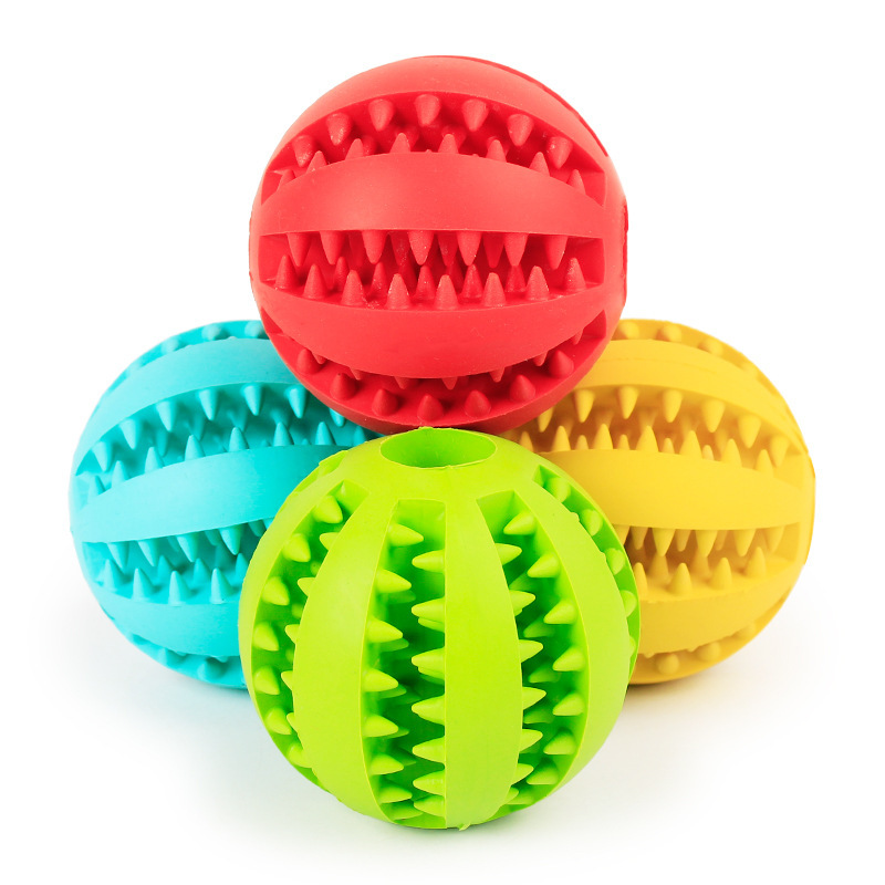 Pet Dog Rubber Chew Toy Ball T - Rubber Treat Dispensing Dog Toy 评论和价格
