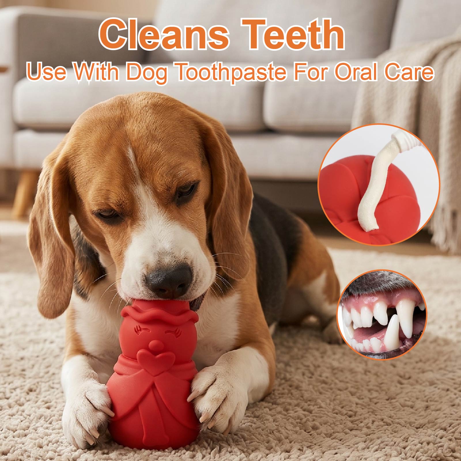 ：Snowman Dog Puzzle Toy, Treat - Rubber Treat Dispensing Dog Toy 评论和价格