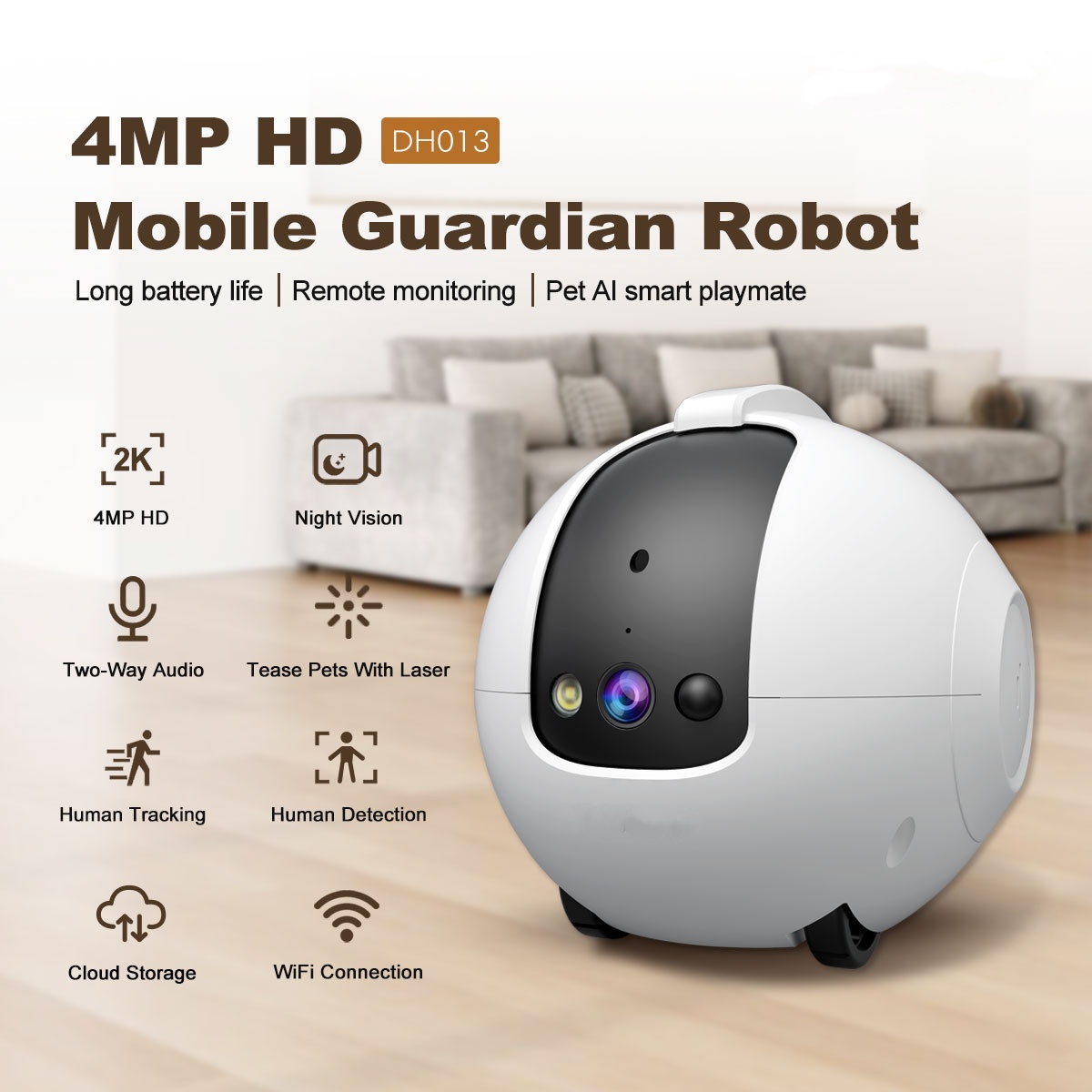 Pet Camera Robot 4MP Pet Compa - Cat Toys 评论和价格
