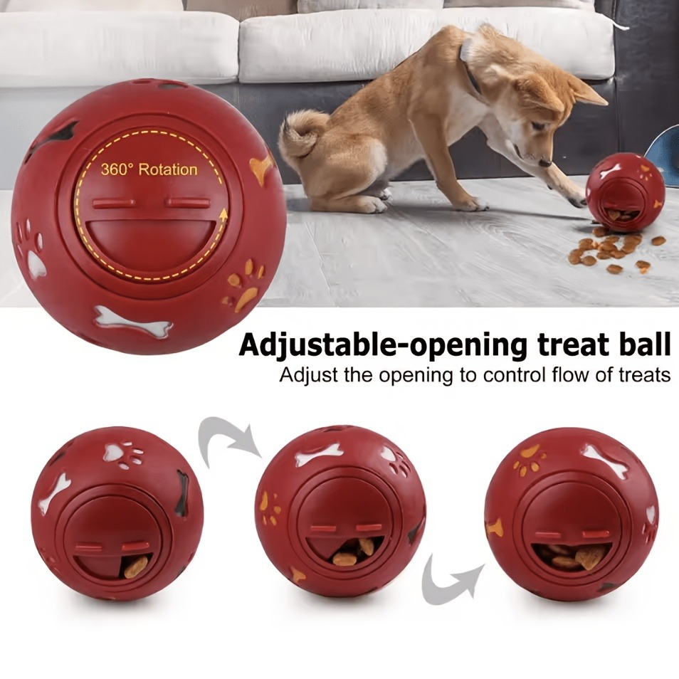 Dog Treat Ball, Slow Feeder Fo - Rubber Treat Dispensing Dog Toy 评论和价格